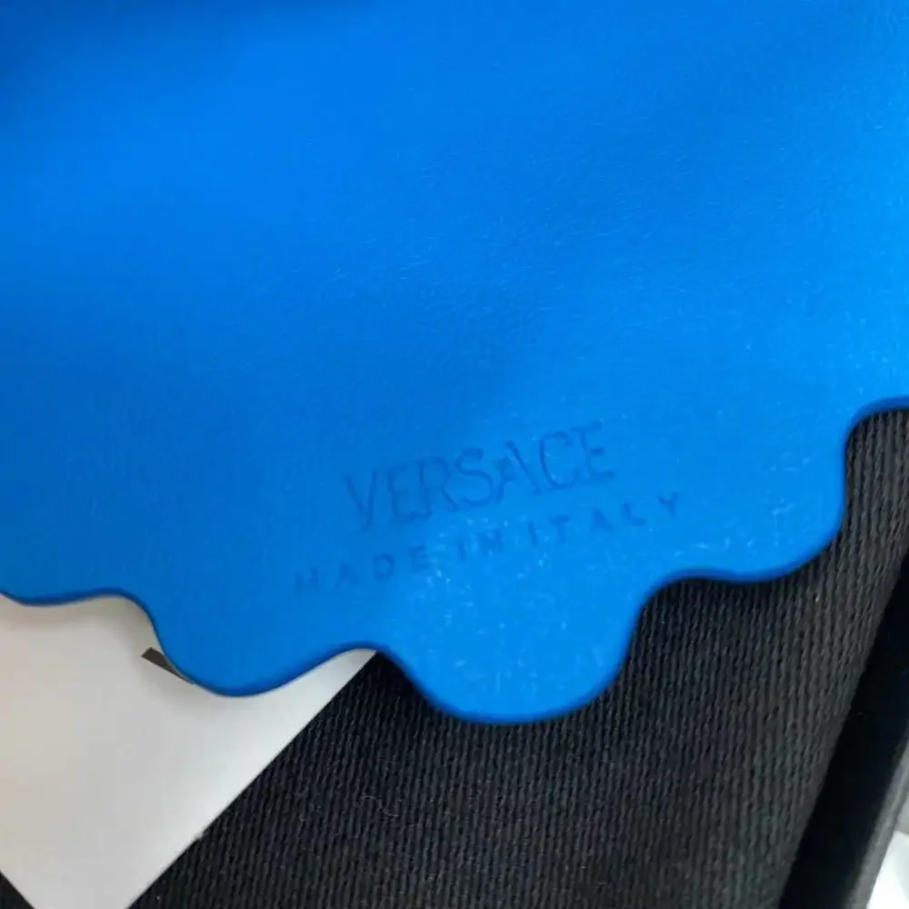 Versace Seashell Charm Key & Card Holder | Italian Leather OS